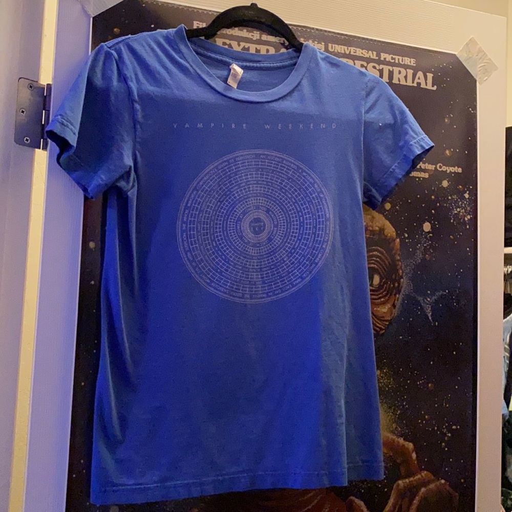 american apparel blue vampire weekend merch tee